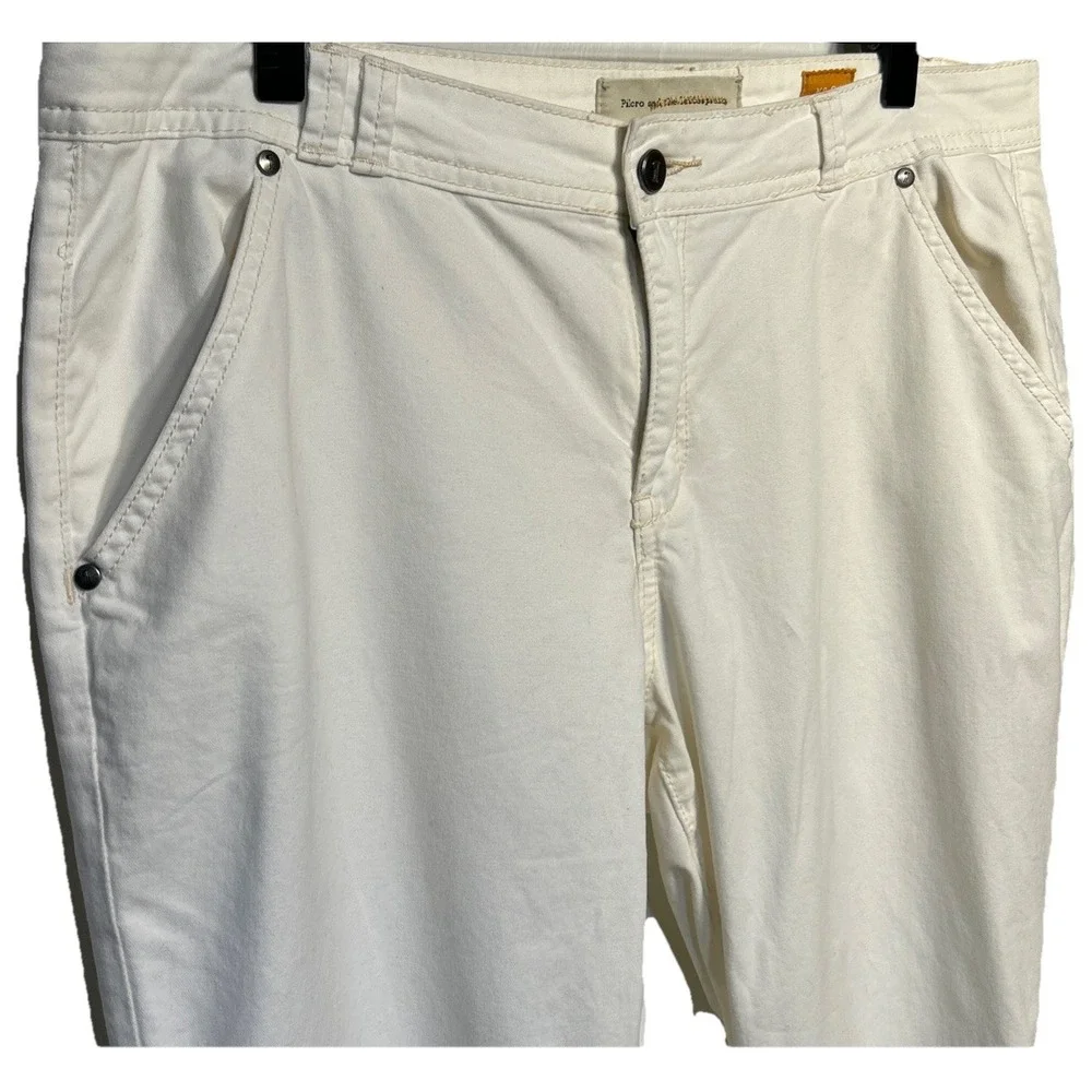 Anthropologie Pilcro Lightweight Stretch Cotton Chinos‎ Ivory Women's Size 32